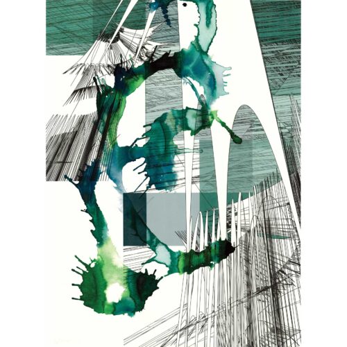 Colin Goldberg, Mizo, 2017. India ink and pigment on Rives BFK paper. 30 x 22 inches.