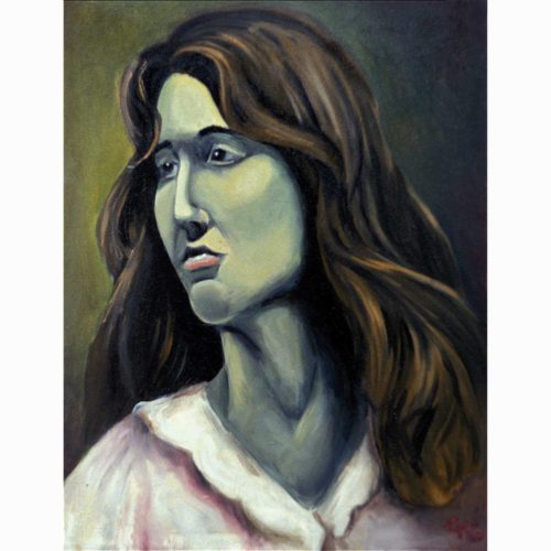 Colin Goldberg, Green Woman, 1992. Oil on canvas,18 x 24 inches.