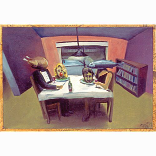 Colin Goldberg, The Dinner Party, 1992. Oil on canvas, 18 x 24 inches. Private collection, New York.