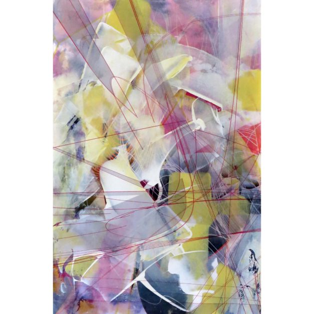 Ab-X/Y, 2015. Acrylic, india ink and pigment print on paper. 24×16 in (image size). 30×22 in (paper size). Private collection, Key West, FL.