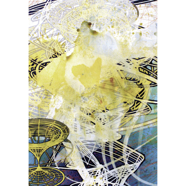 Colin Goldberg, Chalice with Spill, 2005. Acrylic and pigment print on paper. 18 x 12 inches (45.72 x 30.48 cm).
