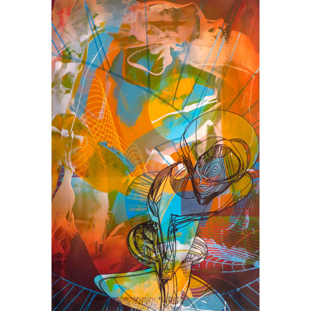 Colin Goldberg, Totem, 2015. Acrylic and pigment print on Rives BFK paper. Image size: 24 x 16 inches (60.96 x 40.64 cm). Paper size: 30 x 22 inches (76.2 x 55.88 inches). Private collection, Key West FL USA